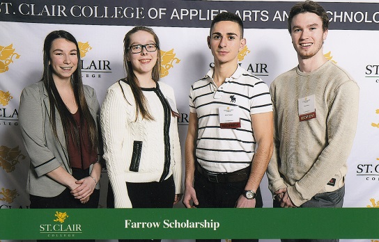 Farrow Scholarship recipients (St. Clair College: Windsor, ON)