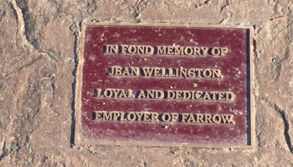 Farrow in Memory of Jean Wellington